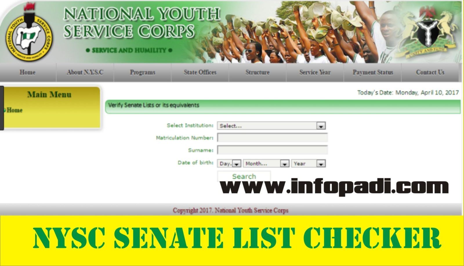 NYSC 2018 Batch C Stream 2 Latest Update- Registration Date, Senate ...