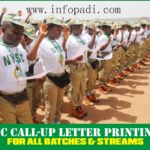 NYSC Call Up Letter