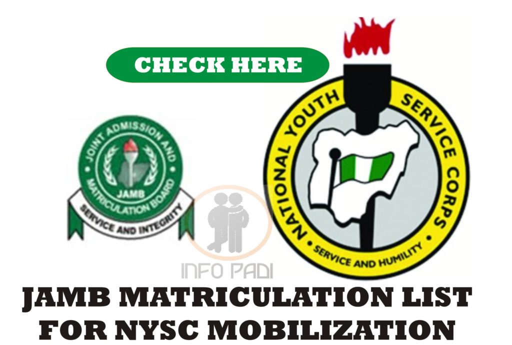 JAMB matriculation list