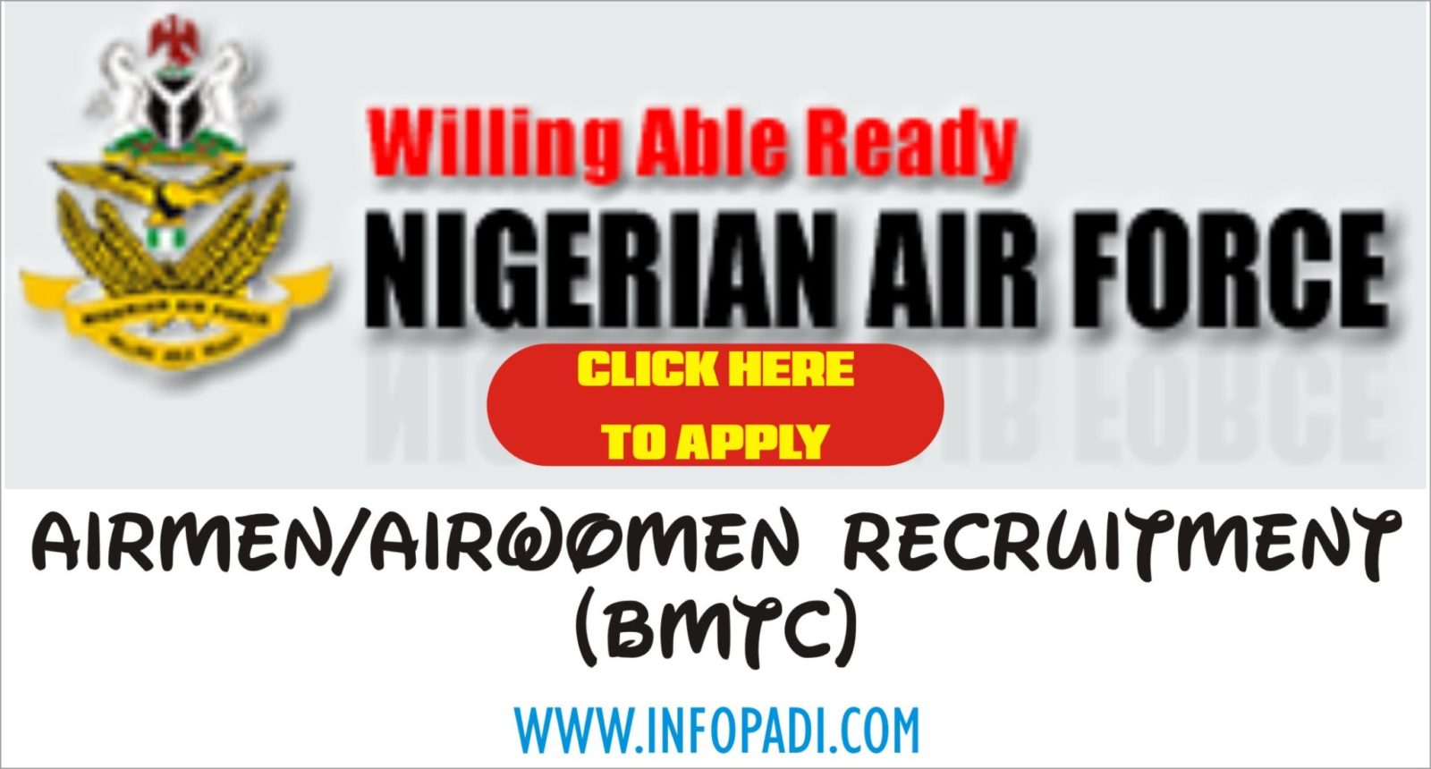 Nigerian Air force Recruitment Application Portal 2023/2024