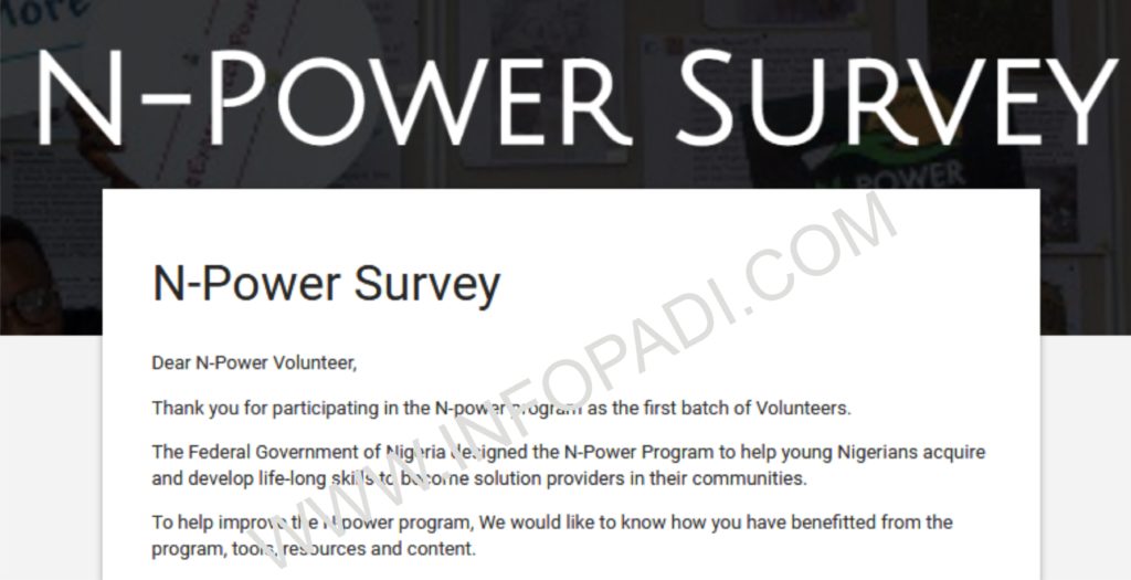 Npower Survey Form
