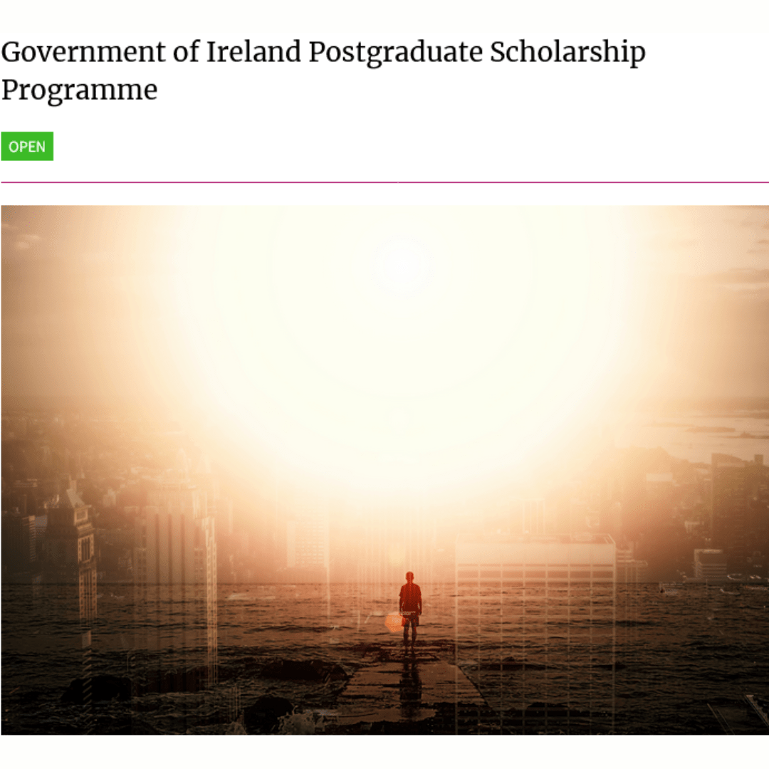 Government of Ireland Postgraduate Scholarship Programme 2024