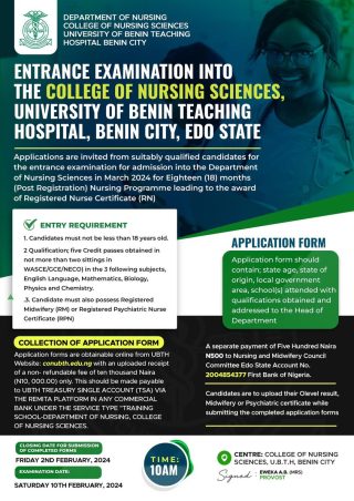 UBTH College Of Nursing 2024 2025 Application Form   School Of Nursing Admission For 2024 2025 Session 