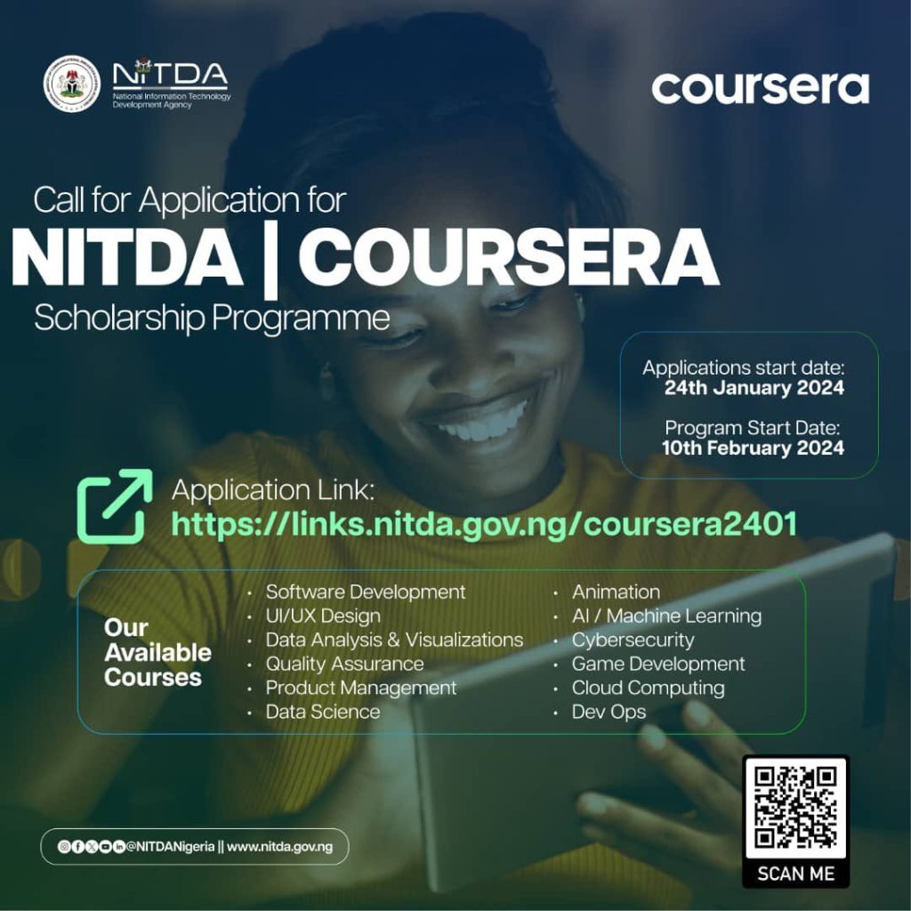NITDA COURSERA Scholarship Programme Cohort 3