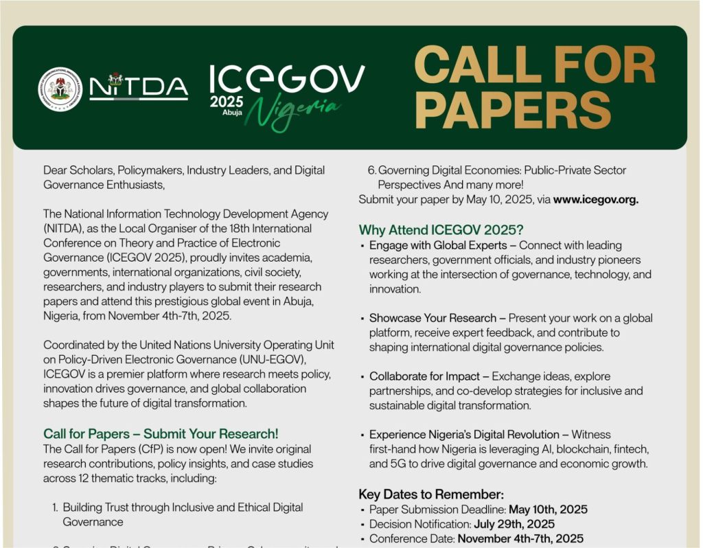 How to Register for ICEGOV 2025 Programme In Nigeria