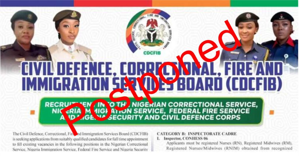 CDCFIB Recruitment 2025 Rescheduled