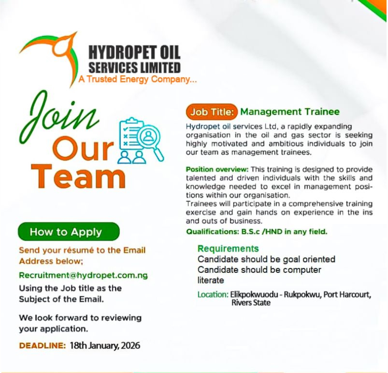 Hydropet Oil Services Ltd